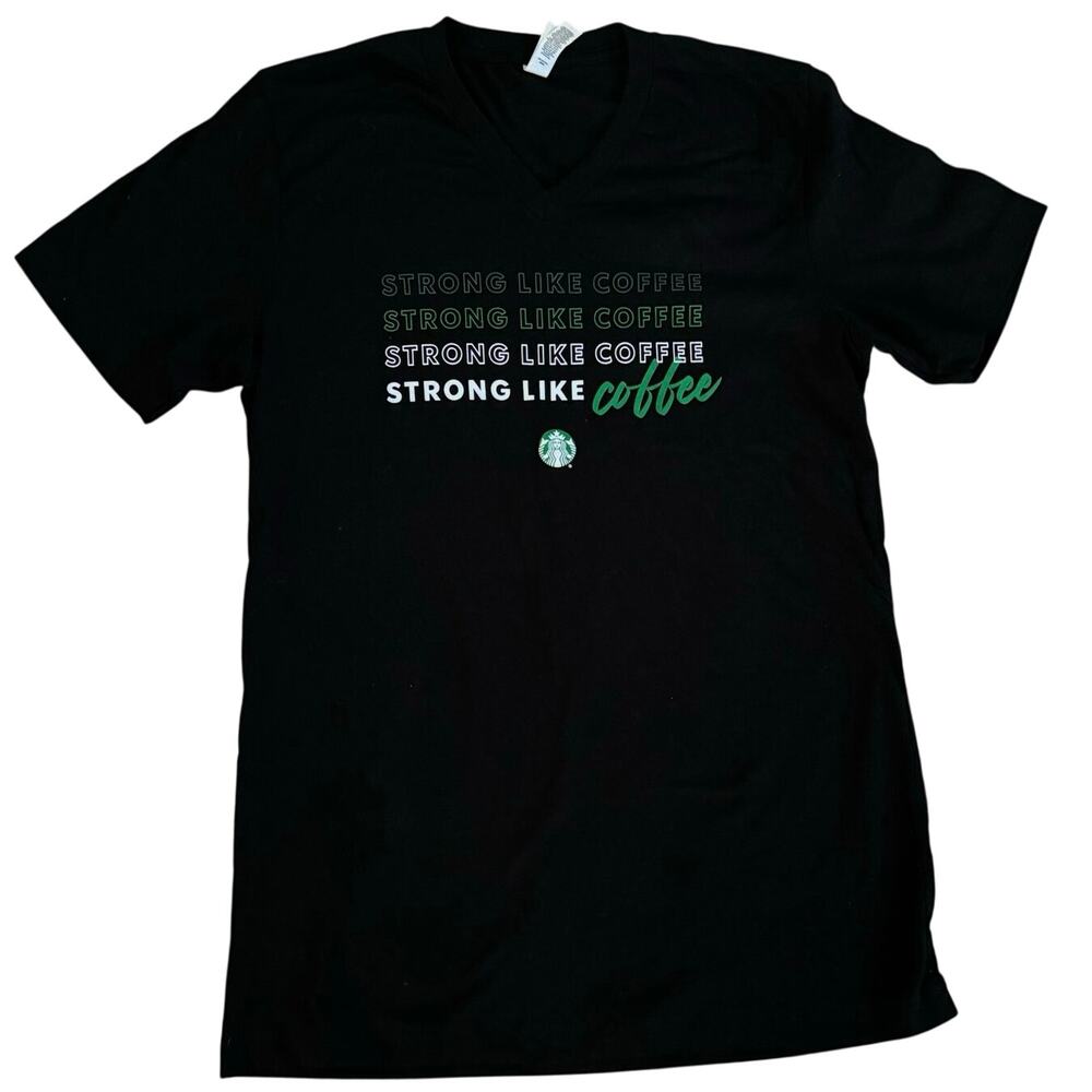 Starbucks Unisex Size M Employee Tee T Shirt V Neck Coffee